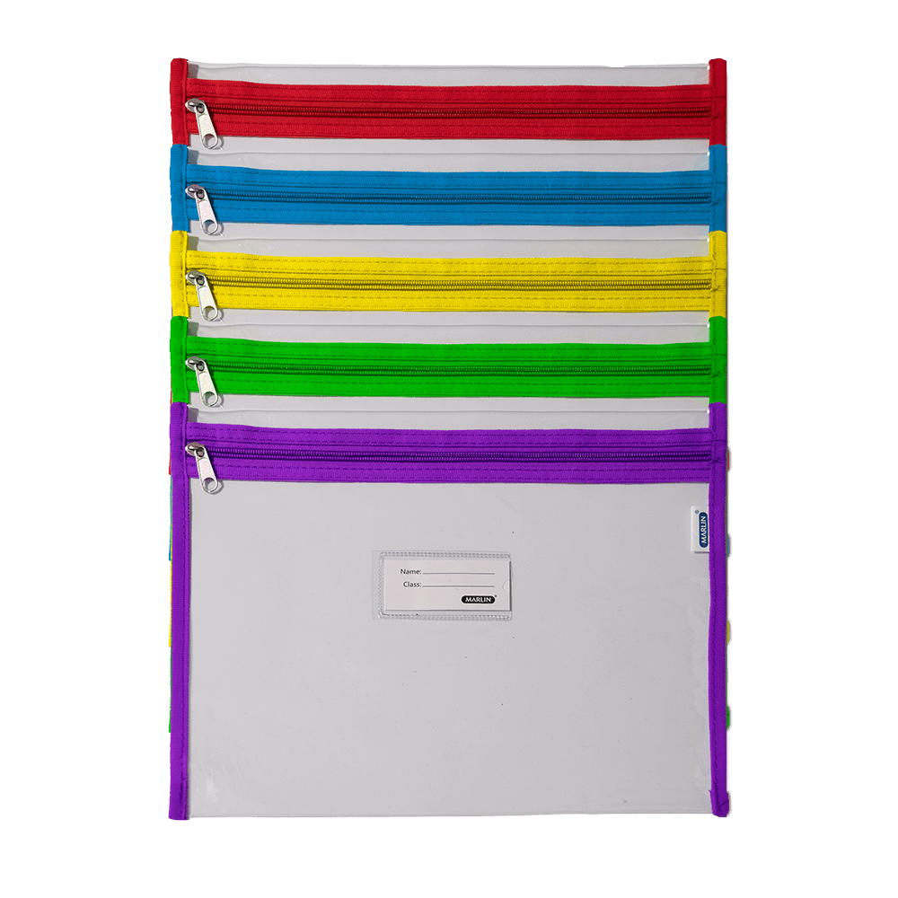 Marlin PVC Pouch / Book Bag 36 x 24cm Assorted Colours