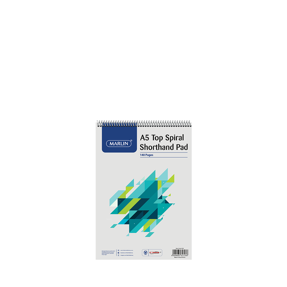 Marlin top spiral short hand pad A5 140 pages