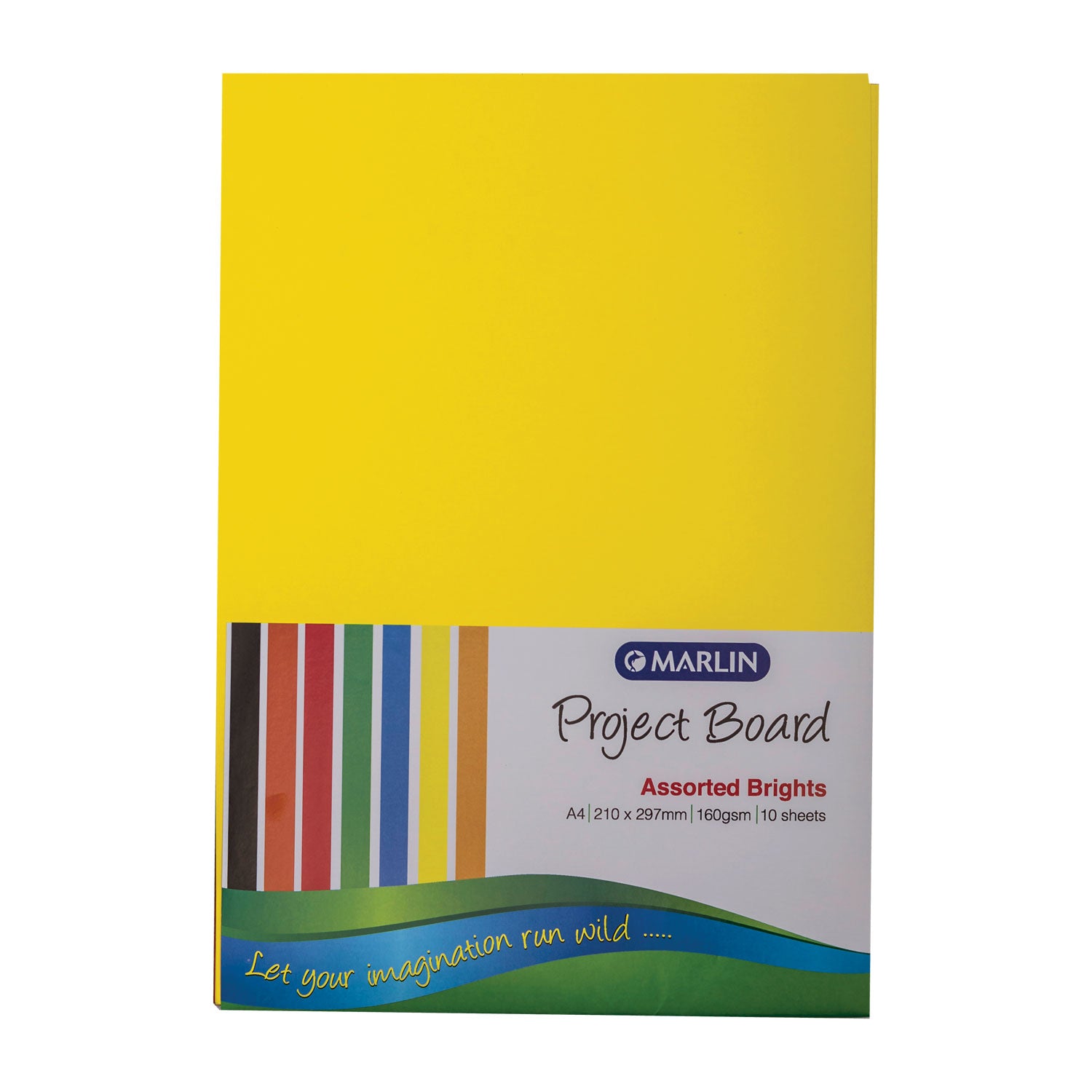 Marlin Project Boards A4 160gsm 10's Brights Assorted