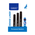 Marlin Dense Liners Permanent Markers 10 Pack Black