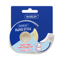 Marlin Snail Tape with Dispenser Crystal Clear 18mm x 33m