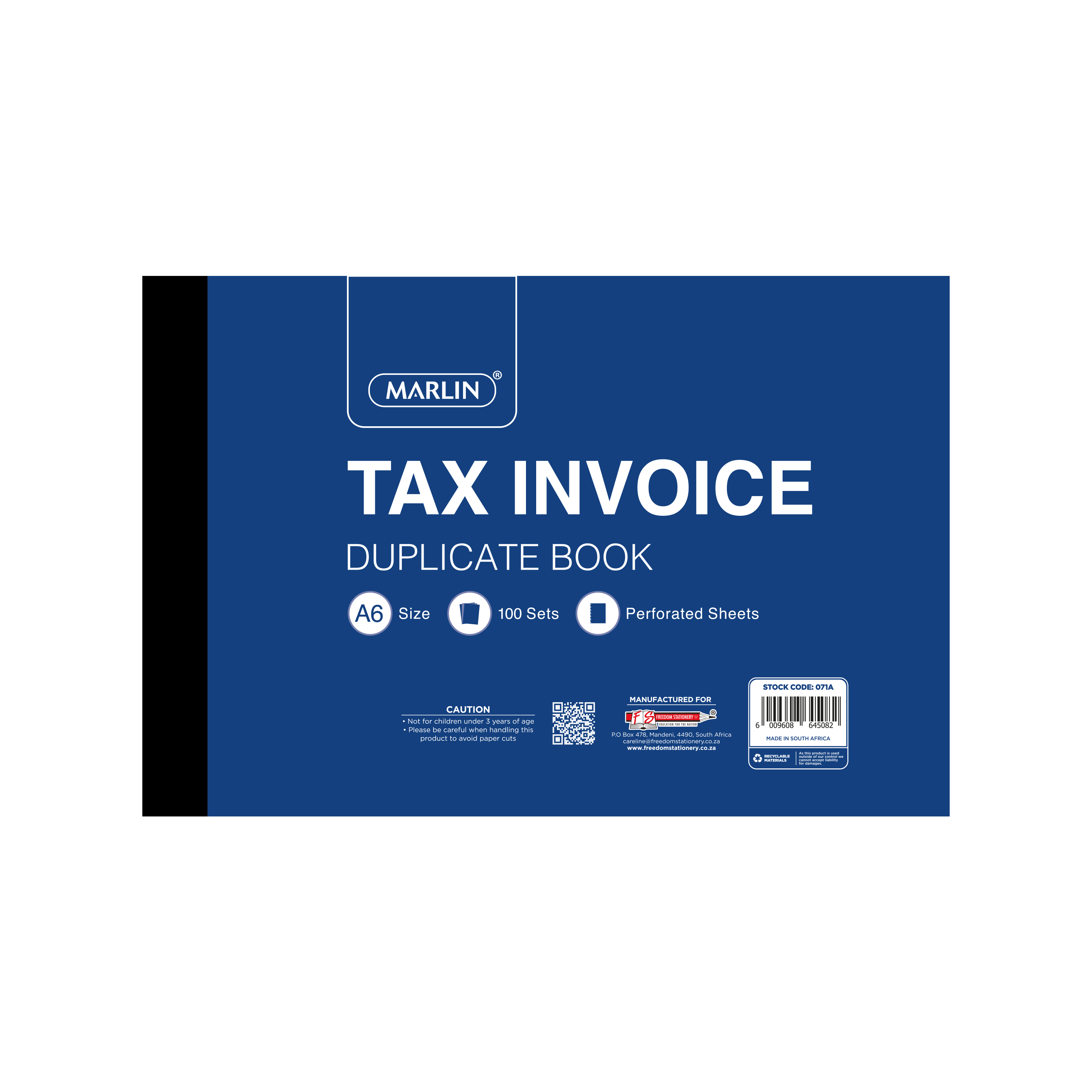 Marlin Duplicate Book A6 Invoice