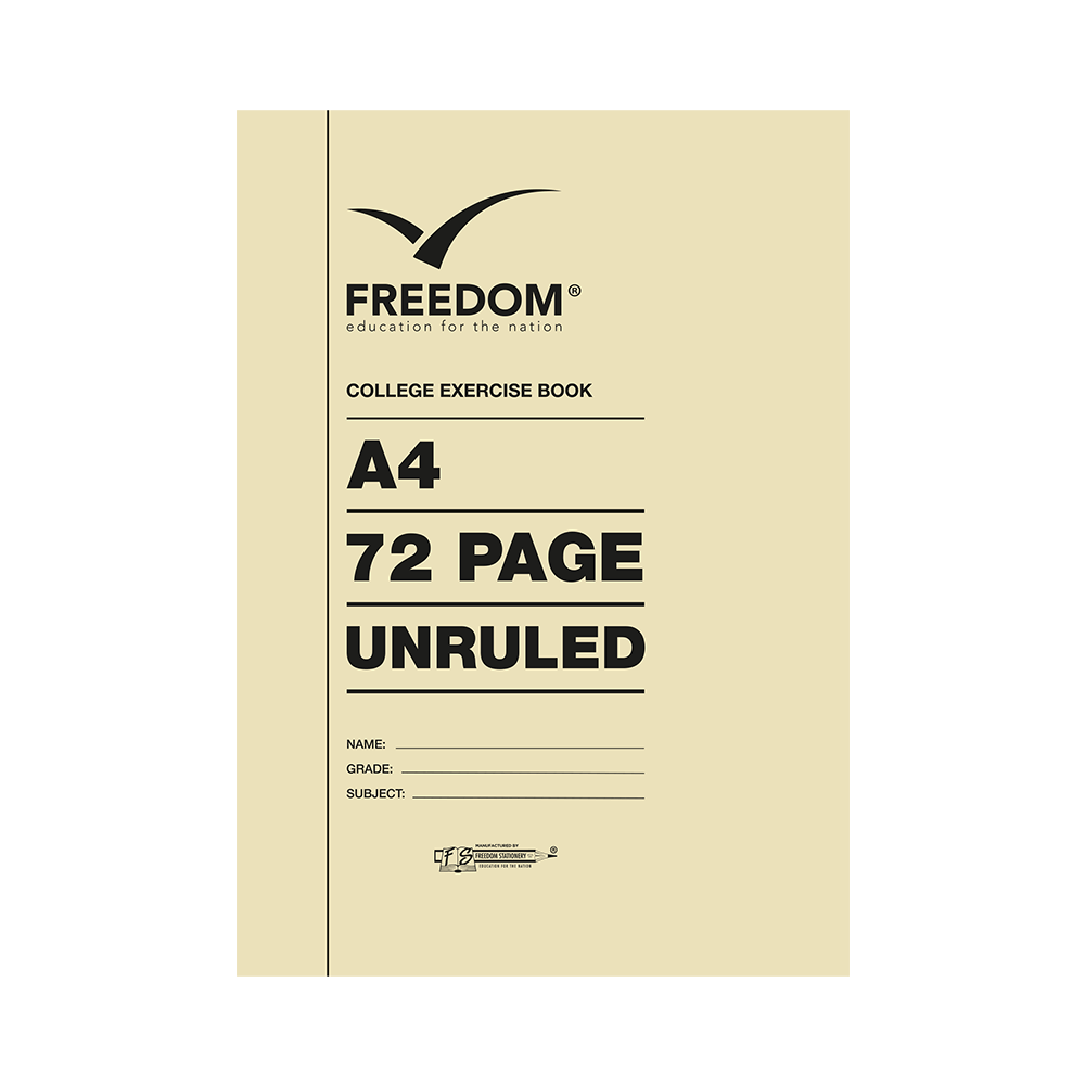 A4 72p Unruled Exercise book