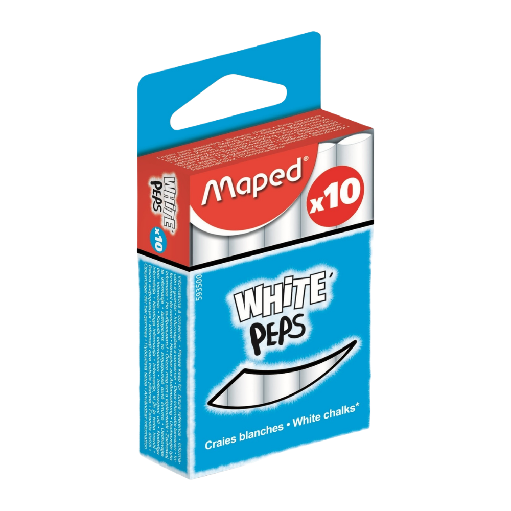 Maped White Chalk 10 Pack