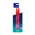 Marlin Tri-Gel Ink Pens 0.7mm Red 2 Pack