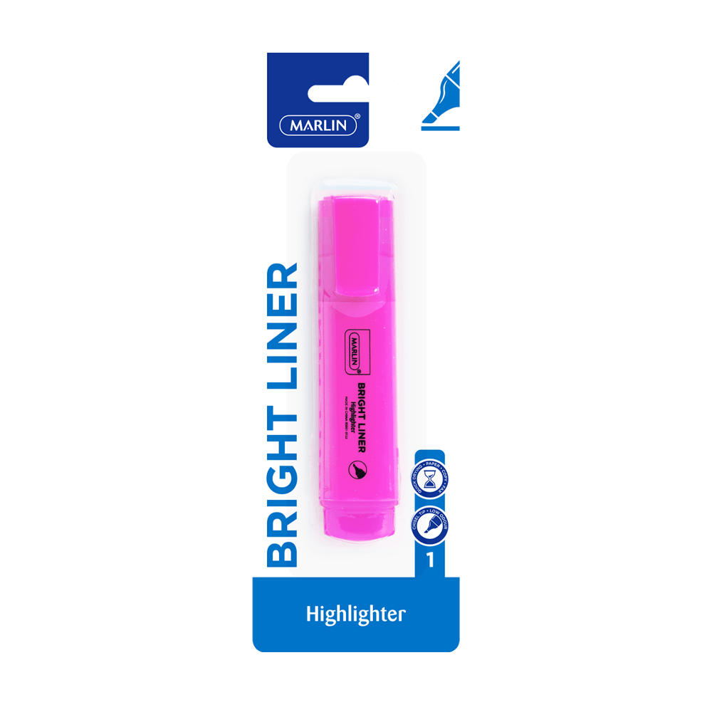 Marlin Bright Liners Highlighter Assorted Colours