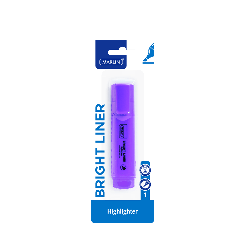 Marlin Bright Liners Highlighter Assorted Colours