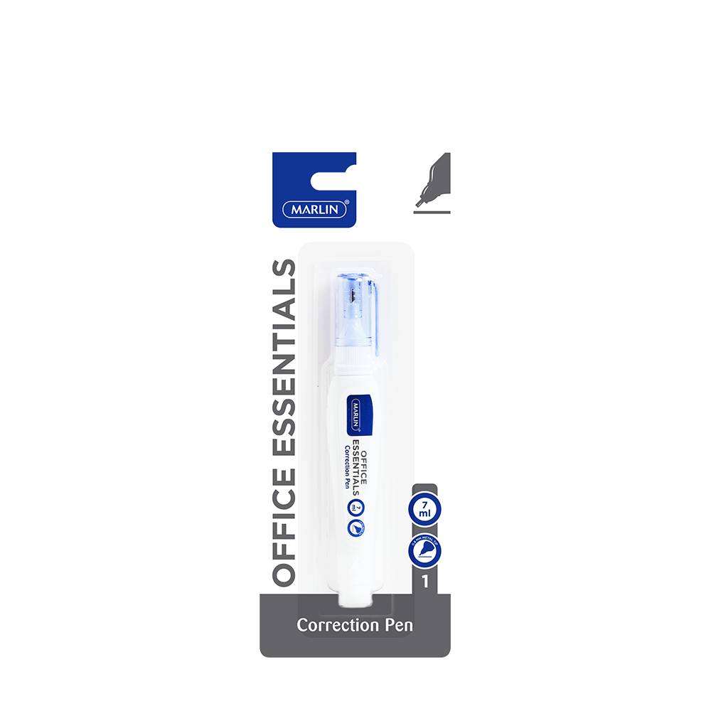 Marlin Office Essentials Correction Fluid Pen 7ml