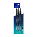 Marlin Tri-Gel Ink Pens 0.7mm Black 3 Pack